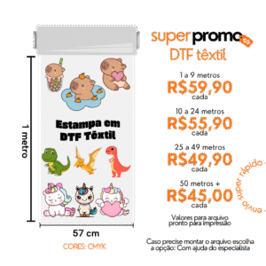 Impressão Estampas DTF Têxtil